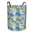 thumbnail image 2 of Daiia Flower and Sail Boat Round Laundry Basket with Handles Thickened Waterproof Circular hamper,Dirty Clothes Storage Basket for Bedroom,Bathroom,College Dorm-Small, 2 of 8