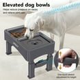 thumbnail image 3 of UPSKY 2-in-1 Elevated Dog Bowls Slow Feeder, 4 Height Adjustable Raised Dog Bowl Stand No Spill Dog Water Bowl Dispenser, Anti-Slip Dog Food and Water Bowl for Small Medium Dogs., 3 of 8
