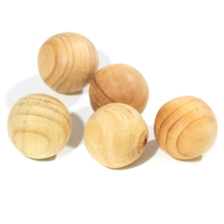 Craft County 1 inch Diameter Round Natural Wooden Ball - Multipacks - Crafts, Home Decor, Wood Projects, (Best Wood For Outdoor Projects)
