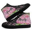 thumbnail image 4 of Breast Cancer Awareness Pumpkin High Top Canvas Shoes Sneakers Black Size 4.5, 4 of 7