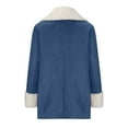 thumbnail image 5 of Lindreshi Winter Coats for Women Trendy Women Winter Warm Composite Plush Button Lapel Collar Jacket Outwear Coat with Pokets, 5 of 7