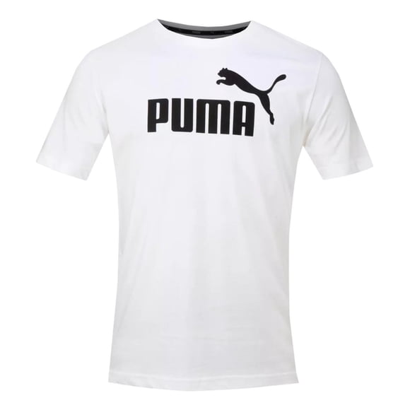 Playera Puma Hombre Essentials Logo Blanco Entrenamiento blanco XS