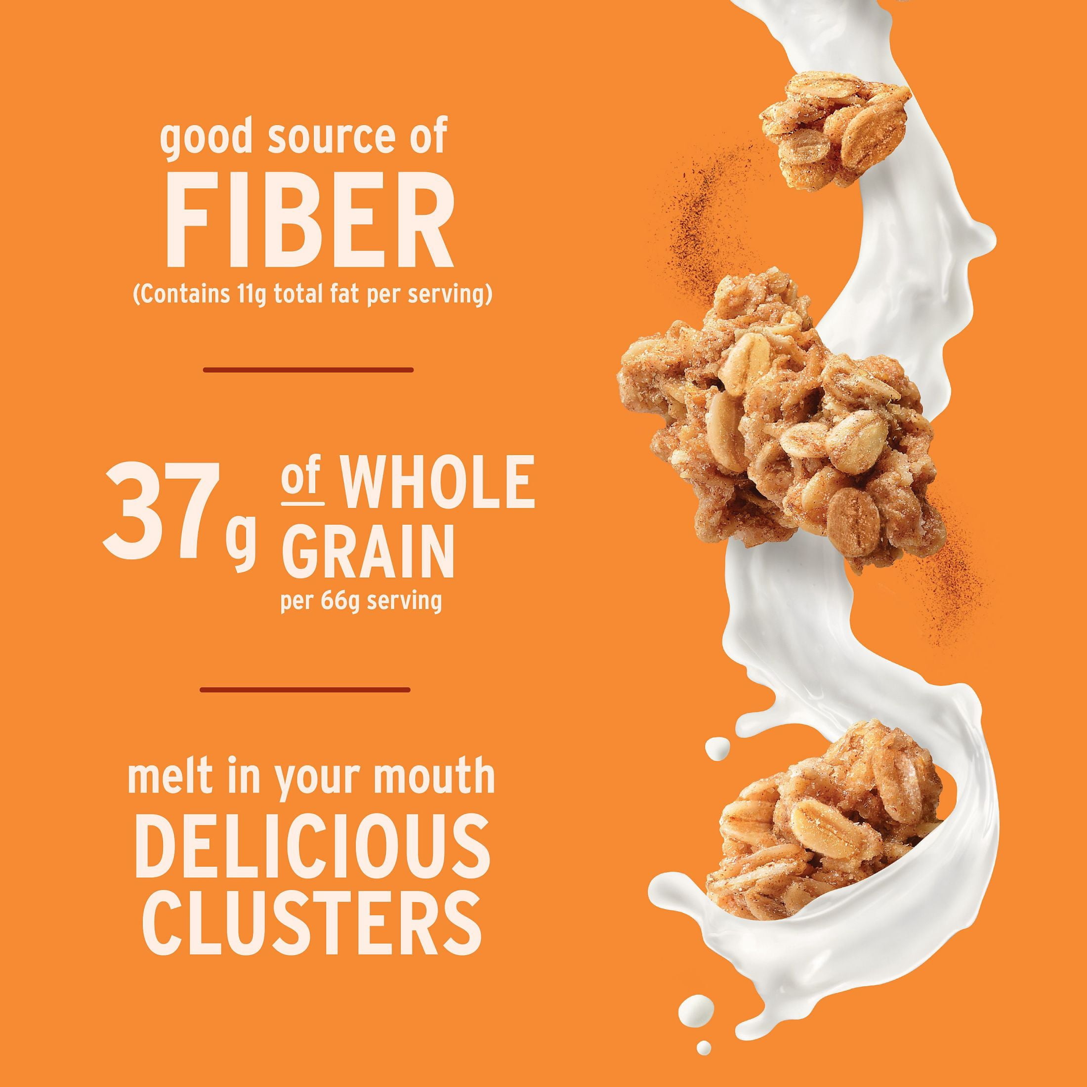 Kellogg's Extra Granola Cereal, Fiber Cereal, Family Breakfast, Cinnamon, 20.6oz Box (1 Box)