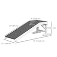thumbnail image 2 of Pet Ramp, Bed Steps for Dogs Cats with Non-slip Carpet, 49"L x 16"W x 14"H, White Grey, 2 of 7