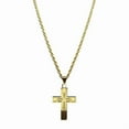 thumbnail image 5 of 14K Yellow Gold Cross Necklace Men For Jesus Chain Pendant Protect Jewelry Religion Accessories Male, 5 of 6