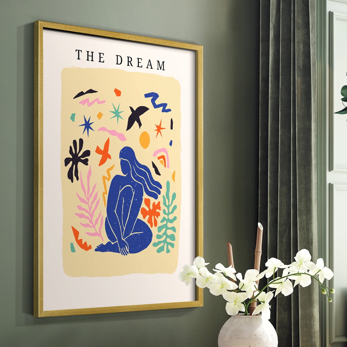 Matisse CCCXV in Gold Solid Wood 16 x 20 Framed Print