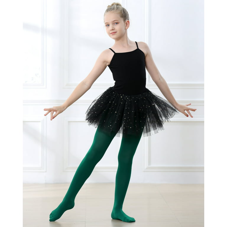 Stelle Little Girls Footed Dance Tights Students School Footed Tights,Ultra  Soft Toddler Stretch Ballet Tights Girls Leggings Uniform Tights Christmas