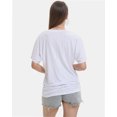 thumbnail image 3 of Womens Short Sleeve V Neck Dolman Tops with Side Shirring Loose Fit Shirts, 3 of 4