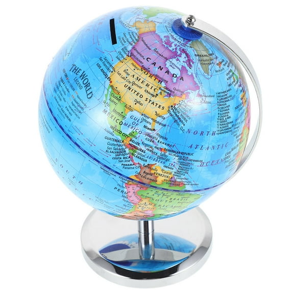 Toddmomy 1Pack Creative Piggy Bank Globe Shape Safe Piggy Bank Plastic For Kids Storage Bank