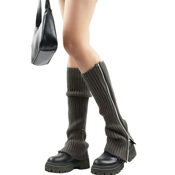 Gueuusu Women Girls Japanese Style Leg Warmers Kawaii Knit Boot Socks