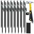thumbnail image 1 of Set de Estacas para Tienda Tialero 16 unidades de 40 cm con Martillo y Bolsa de Almacenamiento, 1 of 8