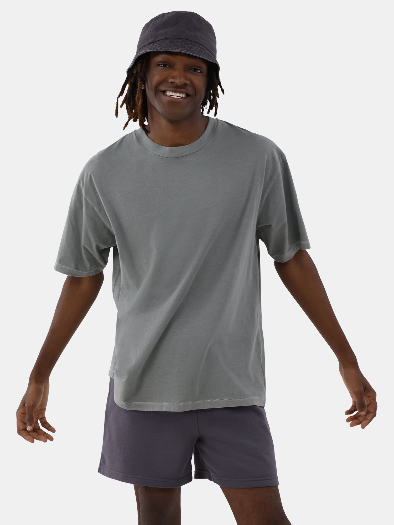No Boundaries All Gender Cotton Oversize Tee with Short Sleeves, Men's and Big Men's