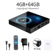 thumbnail image 1 of Receptor de televisión TV Box HD2.0 para Android 10.0 Media Player Set Top Box Enchufe de la UE 4GB + 64GB kenally EL000119-10B, 1 of 1