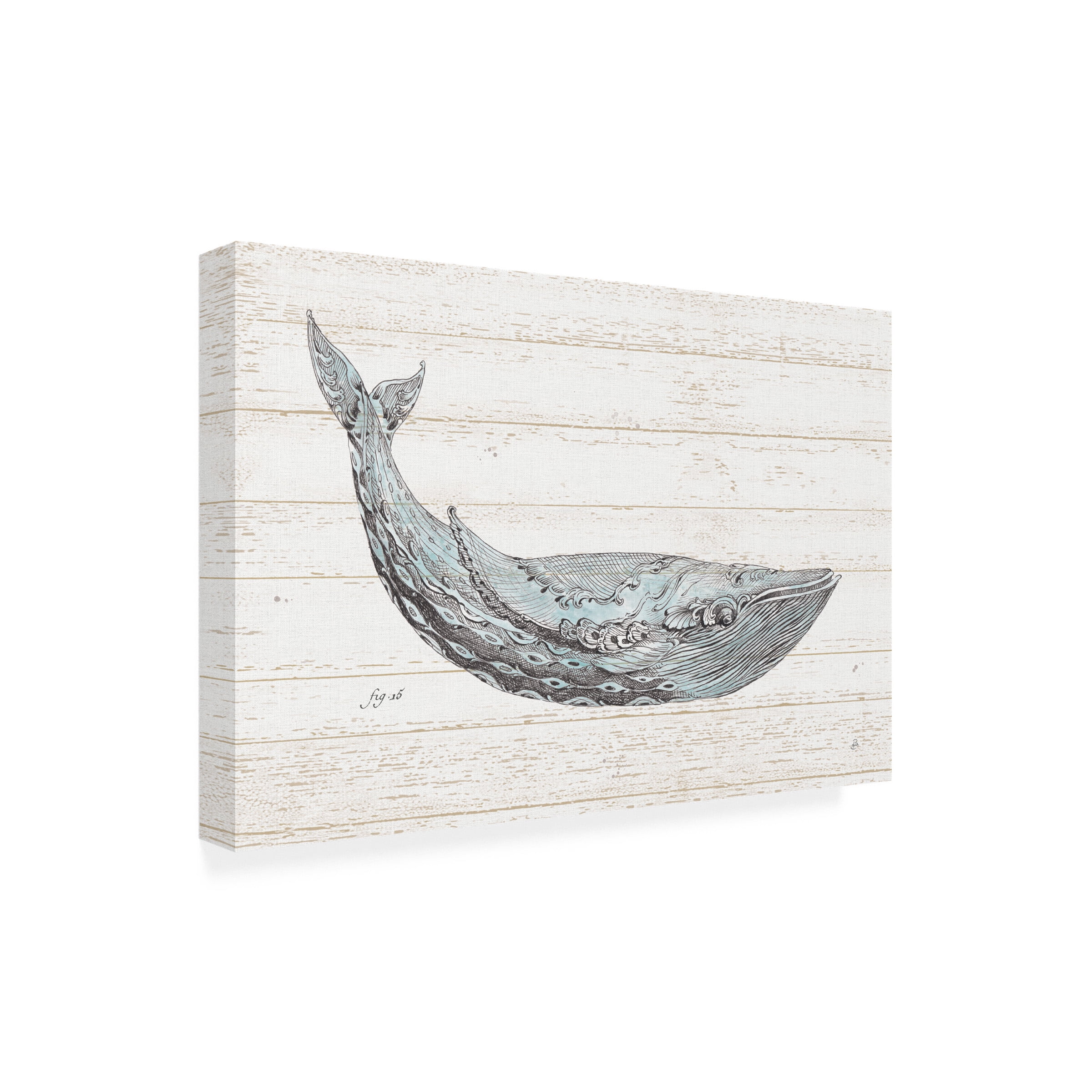 Daphne Brissonnet 'Underwater Life I Blue' Outdoor Canvas 22x32