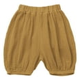 thumbnail image 3 of Hansber Kids Boys Girls Solid Color Capri Pants Baby Bloomers Diaper Cover Loose Breathable Summer Ginger 120, 3 of 5