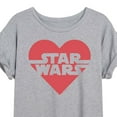 thumbnail image 3 of Star Wars - Valentine Heart Logo - Women's Oversized Graphic T-Shirt, 3 of 5