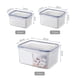 thumbnail image 4 of 3 contenedores de almacenamiento de alimentos para refrigerador con tapa y cesta de drenaje para verduras y frutas, 4 of 7