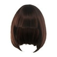 thumbnail image 2 of Short Wig with Bangs Cute and Elegant Bob Hairstyle for Women Natural Anime Cosplay High Temperature Synthetic Hair for Daily, Halloween, Costume, Party, Christmas, Thanksgiving, V Makeup Organizers, 2 of 9