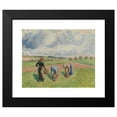 thumbnail image 2 of Camille Pissarro 14x12 Black Modern Framed Museum Art Print Titled - Peasant Women Picking Up Herbs, Eragny (1886), 2 of 5