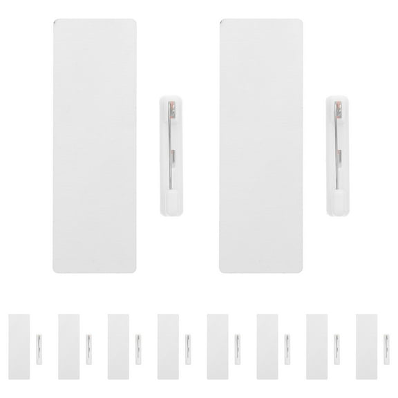 SWETRACE 10Pcs Sublimation Name Badge Blanks for Family Reunions White Wood Name Tags