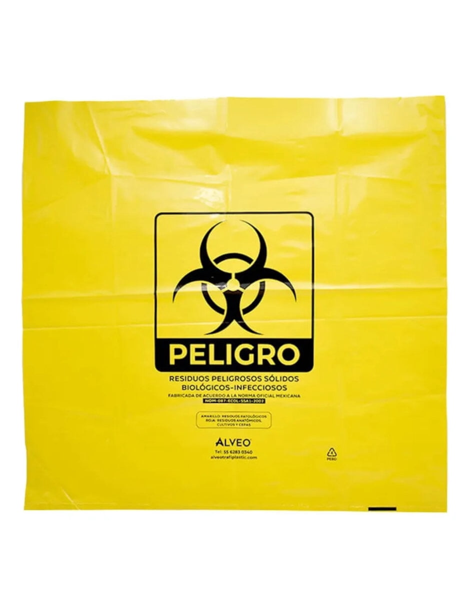 BOLSA RPBI PARA RESIDUOS PELIGROSOS BIOLOGICOS-INFECCIOSOS AMARILLA ...