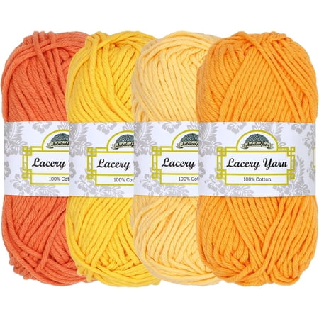 JubileeYar Lacery Yar - Chuky Cotto - 100g/Skei - Shades of Yellow - 4 Skeis