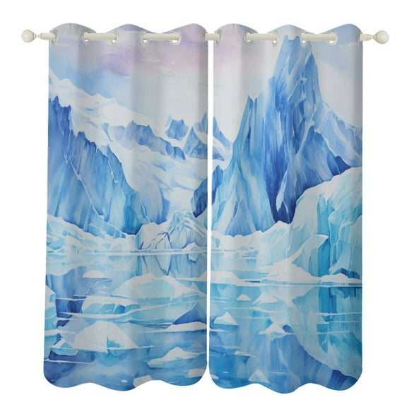 Glacier Modern Window for Living Room Curtains for Child Bedroom Kitchen Decor Blinds Drapes