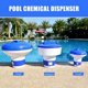 thumbnail image 3 of 5 Inch Pool Chemical Dispenser Floating Chlorine Tablets Dispenser Spa Chemical Dispenser for Outdoor Indoor Swimming Pools Spas Hot Tubs Fish Ponds, 3 of 5
