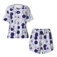 thumbnail image 4 of Kdxio Daisies Flowers Print Pajamas Sets for Women Short-Sleeved Pjs with Lounge Shorts Two Piece Sleepwear S-4XL, 4 of 9