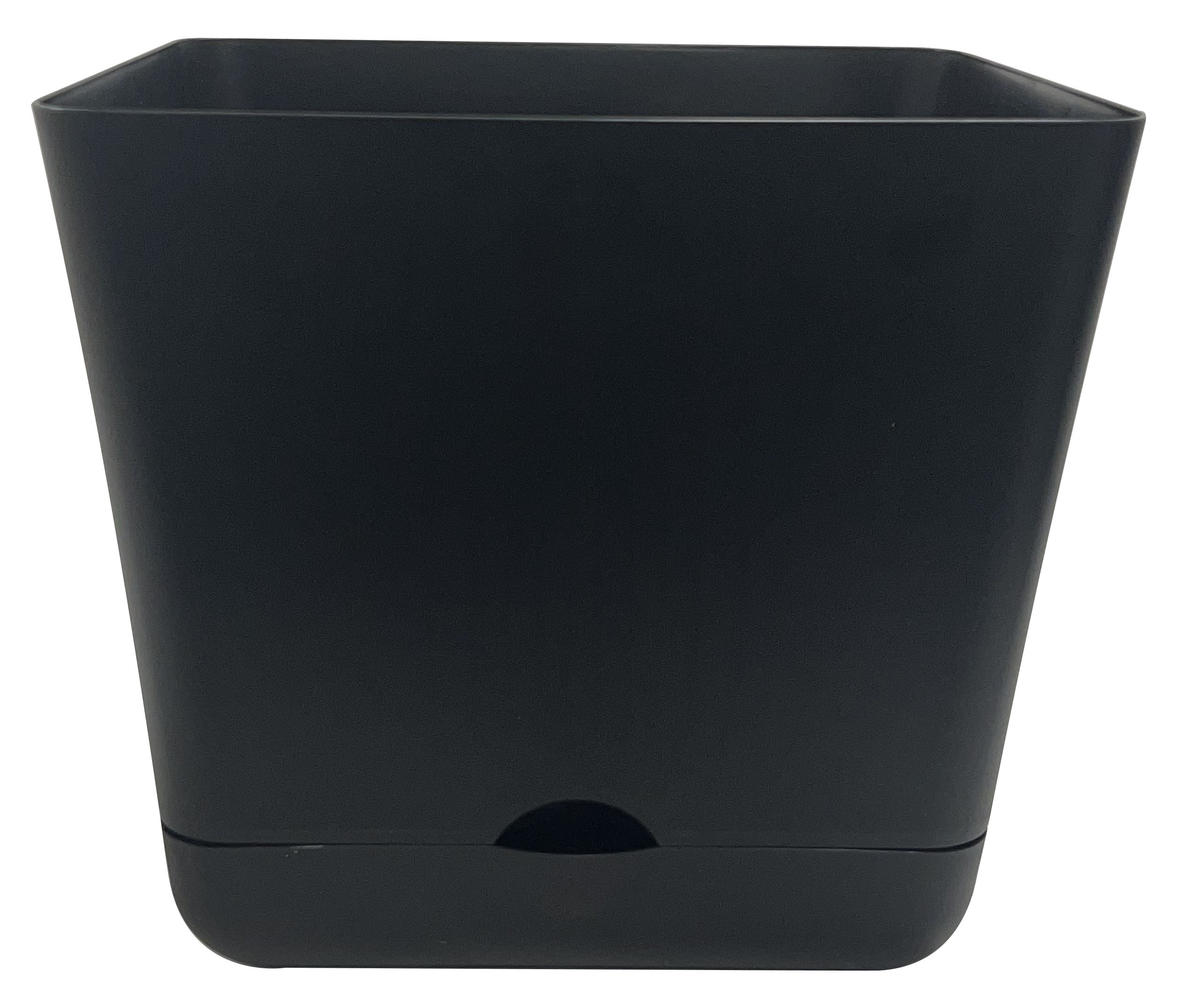 (2 pack) Mainstays Self-Watering 9in Black Square Planter