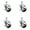 4 Swivel - Top Lock Brakes - Black, variant on 4 Inch SS Phenolic Wheel Swivel ½ Inch Threaded Stem Caster Set Brake SCC