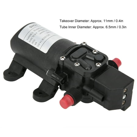 

Domqga Diaphragm Water Pump Mini 2‑Way Thread Right Outlet 6.0L/MIN 0.9MPA G1/2in 72W 12V Diaphragm Water Pump Water Pump