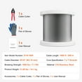 thumbnail image 6 of KFFKFF Cable Set, 1/8" 1000 ft 316 Stainless Steel Wire with Cutting Tool and Hand Protection, 1600 lbs Tensile Capacity, 7x7 Strands Design, Marine Aircraft Quality, 6 of 9