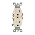 thumbnail image 1 of Outlet Leviton Duplex Light Almond, 15 A, 125 V, paquete de 10, 1 of 1