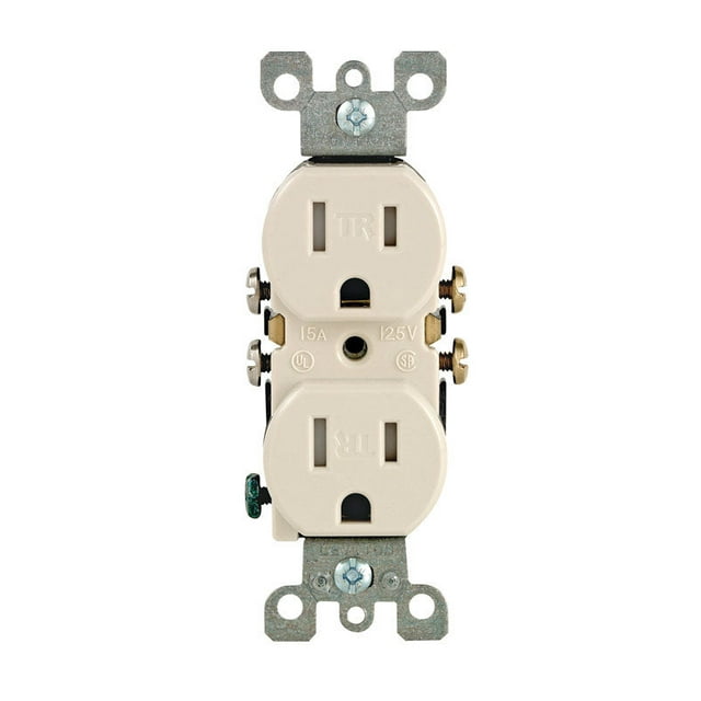 Outlet Leviton Duplex Light Almond, 15 A, 125 V, paquete de 10