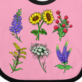 thumbnail image 4 of Inktastic Group of Beautiful Wildflowers Boys or Girls Baby Bib, 4 of 4