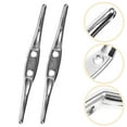 thumbnail image 1 of OULII 2Pcs Stainless Steel Flag Pole Cleat Hook for Securing Flag Ropes 15.20X2.10X1.70CM in, 1 of 8