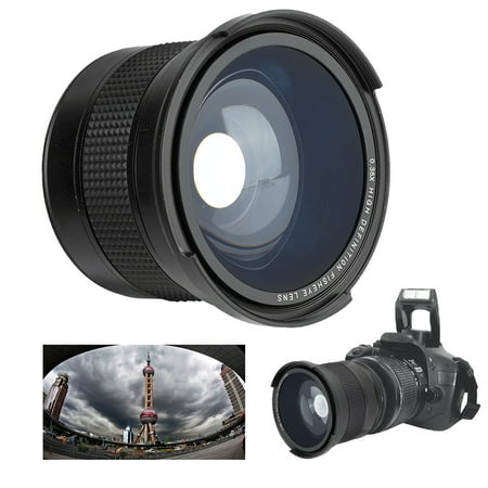 Image of 0.35x Fisheye Lens Slr Camera Fisheye Wide Angle Lens Black For Digital Camera Travel Photographer Outdoor