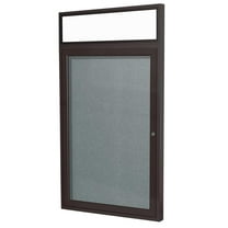 Ghent's Vinyl 36" x 36" 1 Door Enclosed Bulletin Board in Stone