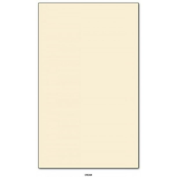 Cream Pastel Color Card Stock Paper Legal Size 8.5" X 14" Pack of 50