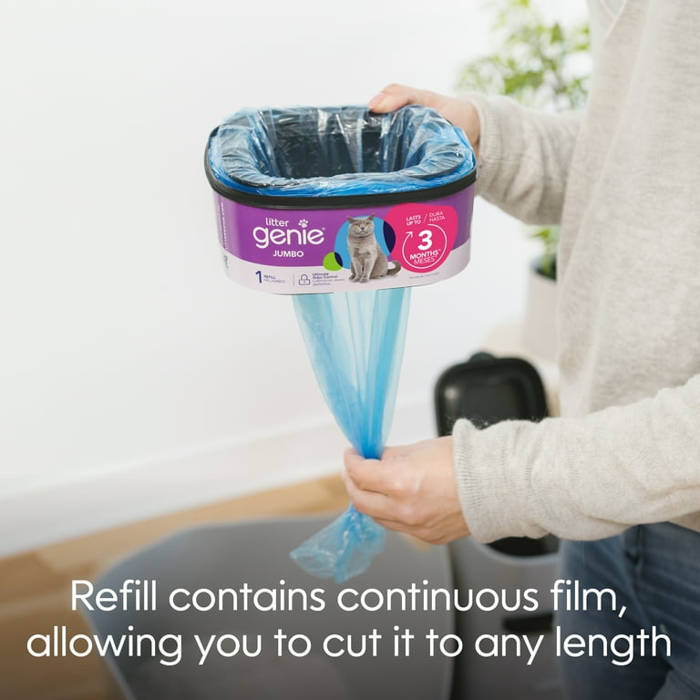 Litter Genie Cat Litter Disposable Jumbo Refill Lasts up to 3 Months 21 ft