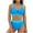 01-Blue, variant on Women's Bikini Sets Two Piece Swimsuit High Waisted V Neck Wrap Front Adjustable Spaghetti Straps Bathing Suit Hot Pink M