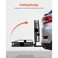 thumbnail image 3 of VEVOR Hitch Cargo Carrier,70" x 30" x 6", 500 lbs Capacity Hitch Cargo Carrier with Ratchet Straps & Cargo Bag, Folding Hitch Mount Cargo Carrier with Hitch Lock for 2" Receiver, Fit for SUVs, 3 of 9