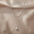 thumbnail image 4 of Jiaroswwei Pearl Necklace Double-layer Simple Alloy Female Clavicle Chain for Party, 4 of 8