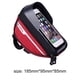 thumbnail image 3 of Bolsa De Almacenamiento Bolsa De Almacenamiento Bicicleta Alforja de tubo superior impermeable para teléfono con pantalla táctil y marco delantero para bicicleta (rojo), 3 of 3