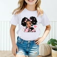 thumbnail image 2 of oqasdz Girls T Shirts Baby Kids Summer Round Neck Cartoon Prints Cute Casual Loose Short Sleeved T Shirt, Size 4-6 Years, 2 of 5