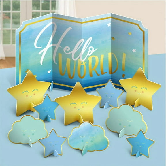 Hello World Boy Table Centerpiece Decoration Kit