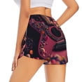 thumbnail image 4 of Picia Romantic Heart Guitar Pattern Women's 2 in 1 Athletic Running Shorts High Waisted Workout Casual Gym Sweat Shorts with Comfy Liner Zipper Pockets-XX-Large, 4 of 9