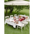 thumbnail image 3 of Outdoor Tablecloth with Umbrella Hole and Zipper, Christmas Rectangle Table Cloth 60x120 Inch Waterproof Tablecloth, Xmas Deer Ice Cream Cookies Candy Pine Needles Picnic Table Cover for Patio, 3 of 7