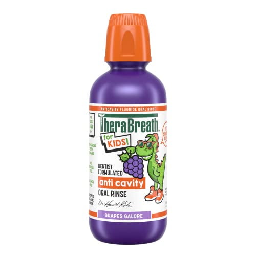 TheraBreath Kids Mouthwash with Fluoride, Organic Grapes Galore